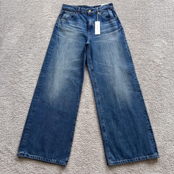 Ag Adriano Goldschmied Denim - AG Adriano Goldschmied Deven High Rise Ultra Wide Leg Jeans Womens 29 Blue